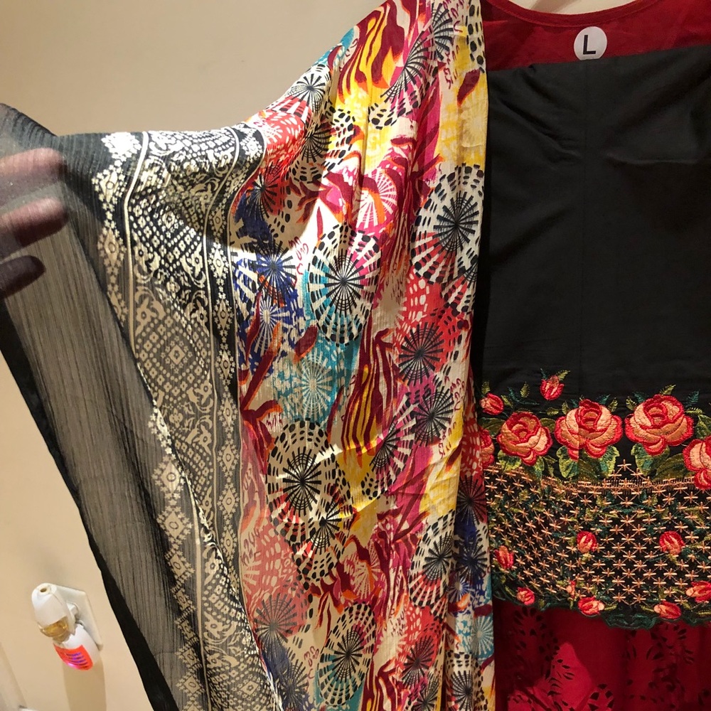 Lazor Cut Cotton Silk Dress View 3